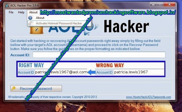 account hacker code